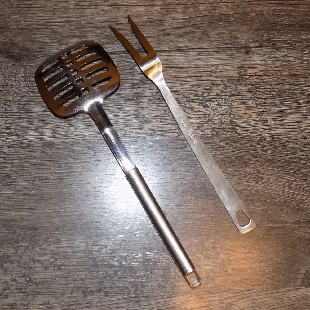 Inox Stainless Steel Kitchen‎ Utensil Set Silver Good 18/10 Spatula Fork